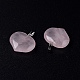 Pendentifs de quartz rose naturel G-G956-D13-4
