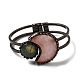 Bracelets naturels en labradorite et quartz rose BJEW-G679-02R-3