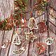 クリスマスの木の飾り  クリスマスツリー吊り飾り  クリスマスパーティーギフトの家の装飾のため  混合図形  レッド DIY-TA0002-78-8