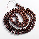 Two-tone Spray Painted Glass Round Beads Strands X-DGLA-R002-10mm-14-2