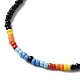 Collier de perles de graines de verre et bracelet de perles tressées SJEW-JS01283-02-7