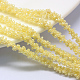 Seed Bead Cords, with Polyester Cords, 6-Ply, Round Hole, Champagne Yellow, 6mm, about 32.8 yards(30m)/bundle