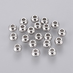 Rondelle 304 bolas de acero inoxidable, color acero inoxidable, 5x3mm, agujero: 2 mm