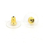 Brass Ear Nuts, Earring Backs, Golden, 12x7mm, Hole: 1mm