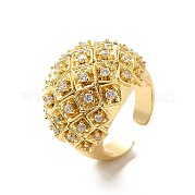 Кольцо-манжета с круглым куполом из прозрачного циркония RJEW-C055-04G