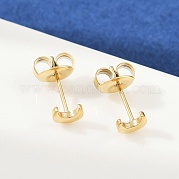 Серьги-гвоздики в форме луны из нержавеющей стали 304 EJEW-K268-35G