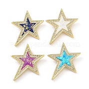 Латунные микропаве прозрачные подвески с фианитом KK-C045-24G