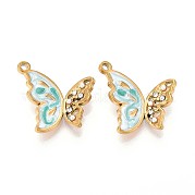 Подвески из эмали в виде бабочки 201 из нержавеющей стали STAS-N109-226G