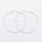 Большие серьги-кольца из нержавеющей стали 304 EJEW-H327-03F