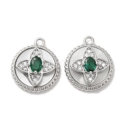 Латунные микропаве прозрачные кубические циркониевые подвески KK-Z073-24P