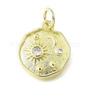 Латунные микро проложить кубического циркония подвески KK-V007-34G