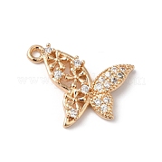 Латунные микропаве прозрачные подвески с фианитом KK-C062-092G