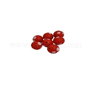 Круглые силиконовые бусины с принтом SI-JX0056A-133