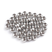 50pcs 5 Sizes 304 Stainless Steel Beads 4/5/6/7/8mm Grooved Column Loose  Beads Metal Spacer Beads 