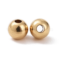 Abalorios de latón, sin níquel, redondo, crudo (sin chapar), 3x3mm, agujero: 1.2 mm
