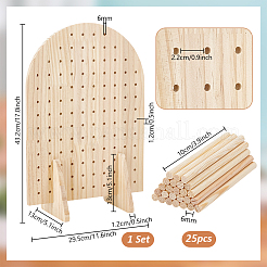 Bogenförmige Schmuckständer aus Holz&nbsp;ODIS-WH0331-09