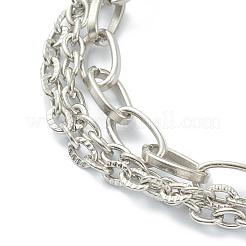 Bracelets multibrins en acier inoxydable 304 résistant au ternissement&nbsp;STAS-A051-05P