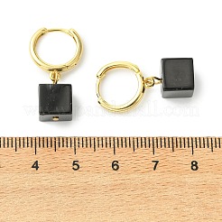 Ohrringe aus natürlichem gebändertem Achat (gefärbt und erhitzt)&nbsp;EJEW-JE07035