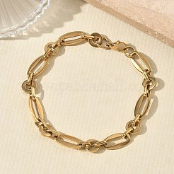 Sets aus ovalen und scheibenförmigen Gliederarmbändern und Halsketten aus Edelstahl 304&nbsp;SJEW-D091-06G