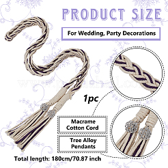 Corpetti da polso in cordoncino di cotone macramè per il matrimonio&nbsp;HJEW-OC00332