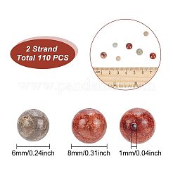 2 filo 2 stili di perline di diaspro color acquamarina naturale&nbsp;G-AR0005-37