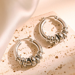 Pendientes de aro de acero inoxidable 304&nbsp;WGF6457-01