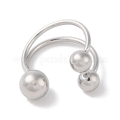 Bagues rondes en acier inoxydable 304 anti-ternissement pour femmes&nbsp;RJEW-G315-05P