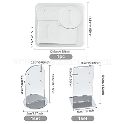 2 set di 2 espositori per orecchini in acrilico con specchio&nbsp;EDIS-FG0001-43