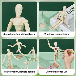 Unvollendete leere Holzpuppe&nbsp;DIY-OC0002-26