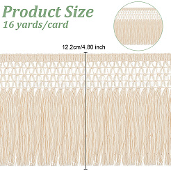 16 Yard Baumwoll-Spitzenband-Randbesatz&nbsp;OCOR-WH0092-24