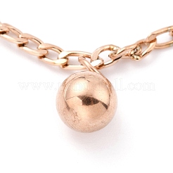 Braccialetti con ciondoli in acciaio inossidabile 304&nbsp;STAS-B021-17RG