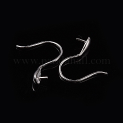 Ganci per orecchini in argento sterling anti-ossidazione rodiato 925&nbsp;STER-E041-14P