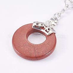 Llavero de jaspe rojo natural&nbsp;KEYC-P041-D25
