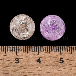 Perline di acrilico trasparente crackle&nbsp;AC-CBA4496-12C
