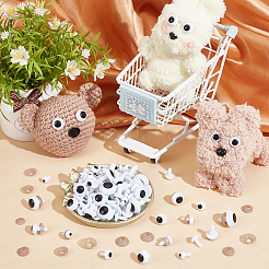 6 Stile Kunststoff-Bastelpuppenauge&nbsp;DIY-PH0031-40