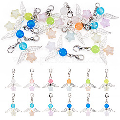 Décoration pendentif ange acrylique lumineux&nbsp;HJEW-TAC0046