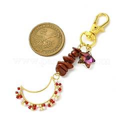 Décorations de pendentif de graine de verre de lune&nbsp;HJEW-MZ00065-04