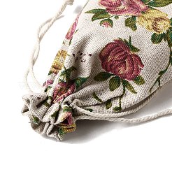 12 Stück 12 Stile Valentinstag bedruckte rechteckige Sackleinen-Verpackungsbeutel&nbsp;X1-ABAG-U006-02B