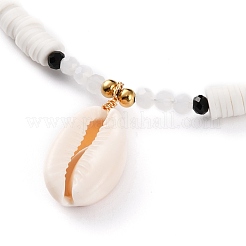 Collares con colgante de concha de cauri natural&nbsp;NJEW-JN03242