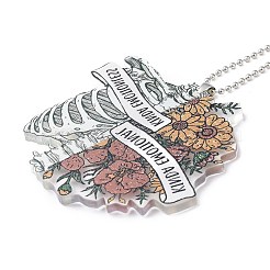 Décoration pendentif fleur acrylique&nbsp;RJEW-E007-03P-09