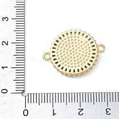 Ciondolo connettore medaglia di san benedetto intagliato in conchiglia naturale&nbsp;KK-L268-013G-B03