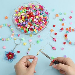 1200pcs 5 Farben undurchsichtige Acrylperlen&nbsp;MACR-SZ0001-88