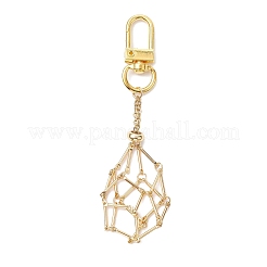 2 pz 2 stili di catene in ottone con catenelle e decorazioni pendenti in pietra&nbsp;HJEW-JM02034-01