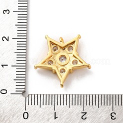 Messing Mikro ebnen Zirkonia Anhänger&nbsp;KK-U033-06G-01