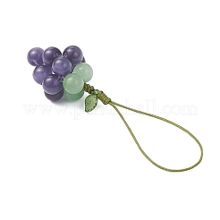 3 ciondolo decorativo a forma di occhio di gatto con uva&nbsp;HJEW-TA00415