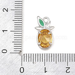 Pendentifs en zircone cubique colorée pavée de laiton&nbsp;CU-CBAFB7D-03B-P