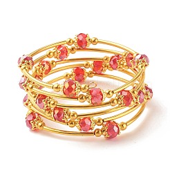 Bracciale avvolgente con perline di vetro bling&nbsp;BJEW-JB07746