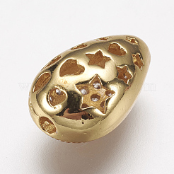 Perline zirconi micro pave  in ottone&nbsp;ZIRC-F073-03