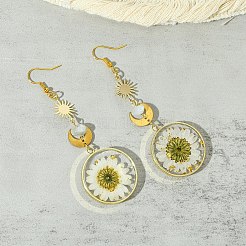 Boucles d'oreilles avec pendentif en laiton&nbsp;EJEW-FS00017