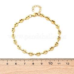 304 Edelstahl-Kaffeebohnen-Kettenarmbänder für Damen&nbsp;BJEW-C094-11G